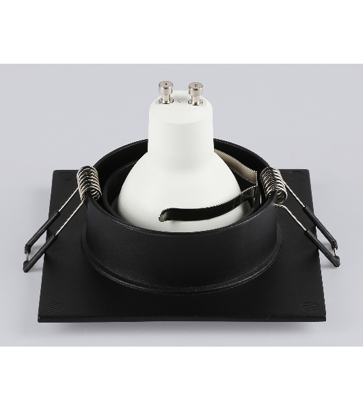 Встраиваемый поворотный точечный светильник Ambrella light TN102744 BK черный IP20 GU5.3 95*95*25