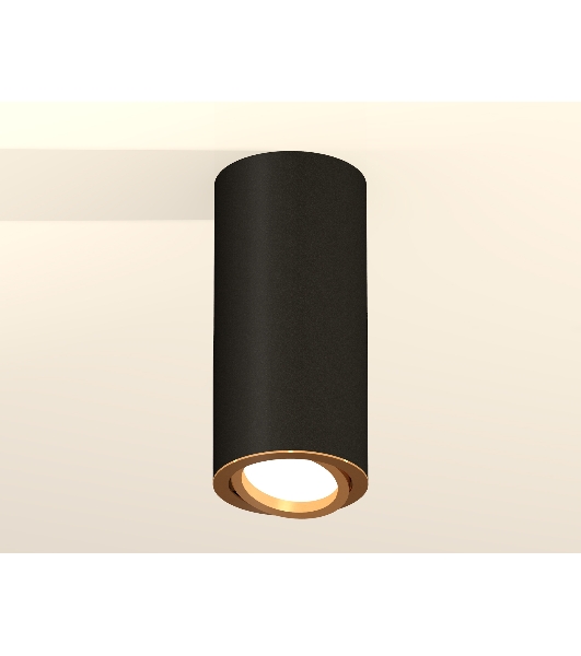 Светильник Ambrella Light XS7443004 SBK/PYG черный песок/золото желтое полированное MR16 GU5.3 (C7443, N7004)