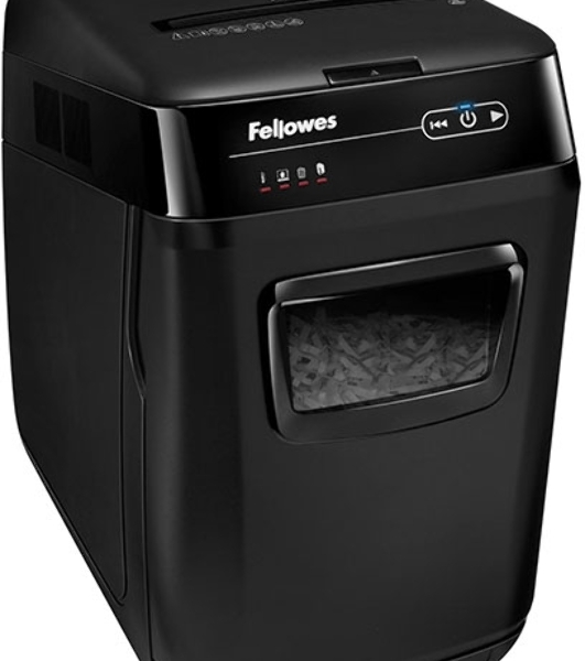 Шредер Fellowes AutoMax 200C (секр.P-4)/фрагменты/200лист./32лтр./пл.карты