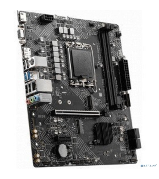 Материнская плата MSI PRO H610M-G DDR4, LGA 1700, Intel H610, 2xDDR4, 4xSATA, 1xM.2, 1xPCIe 4.0 x16, 1xPCIe 3.0 x1, 1xHDMI, 1xDP, 1xVGA, 1xRJ45 1Gb, 2xUSB-A 3.2 Gen 1, 4xUSB-A 2.0, 3x3.5мм, 7.1, mATX