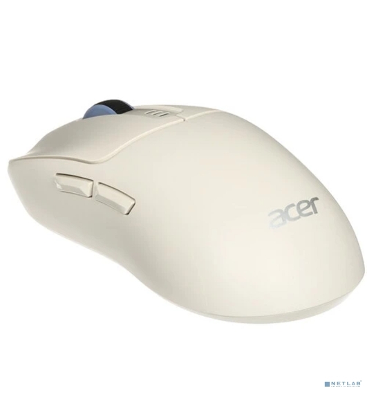 Мышь беспроводная Acer OMR312 бежевый, 3200 dpi, радиоканал, Bluetooth, USB, кнопки - 5