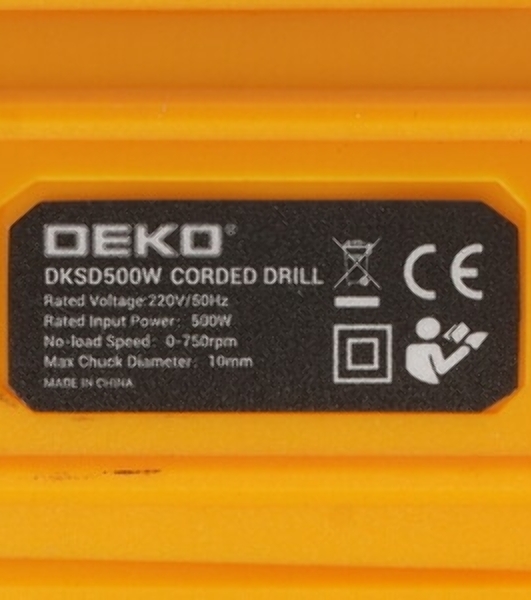 Дрель-шуруповерт Deko DKSD500W, 500 Вт, 28 Нм, щеточный