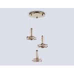 Подвесной светодиодный светильник Ambrella light LH31011/3 BS/TI латунь/янтарь 35W 3000K D450*1790, фото5