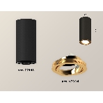 Светильник Ambrella Light XS7443004 SBK/PYG черный песок/золото желтое полированное MR16 GU5.3 (C7443, N7004), фото 1