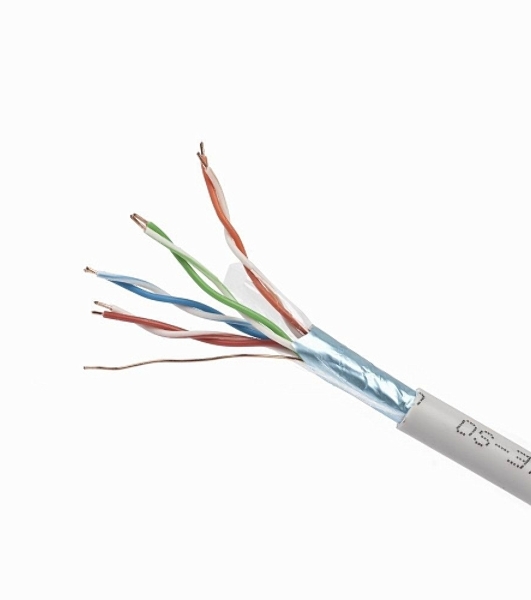 Кабель FTP Cablexpert FPC-5004E-SO кат.5e медь однож. экран, 305м pullbox, серый