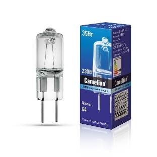 Лампа галогенная JD 35Вт капсула g4 2850К 240В Camelion 10406