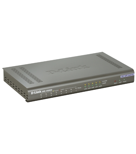 Интернет-телефония D-Link DVG-5008SG/A1A Голосовой шлюз с 8 FXS-портами, 1 WAN-портом 10/100/1000Base-T и 4 LAN-портами 10/1000Base-T