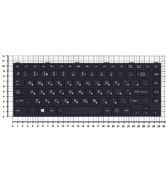 Клавиатура для ноутбука Toshiba Satellite C40-B черная с рамкой