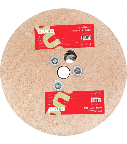 Кабель сетевой Buro BU-COP-055-FTP FTP 4 пары cat6 solid 0.55мм Cu 305м серый