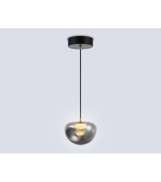 Подвесной светодиодный светильник Ambrella light LH12001 BK/GD/SM черный/золото/дымчатый 6W 3000K D180*145