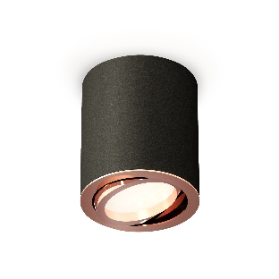 Светильник Ambrella Light XS7422004 SBK/PPG черный песок/золото розовое полированное MR16 GU5.3 (C7422, N7005)
