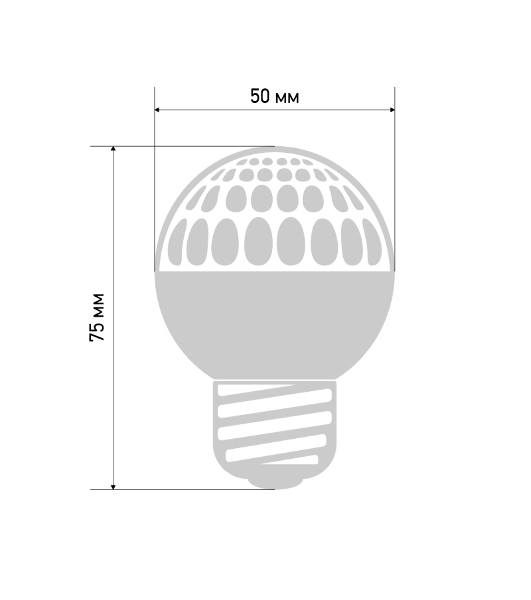 Лампа шар Neon-night e27 10 LED Ø50мм зеленая 24В (постоянное напряжение)