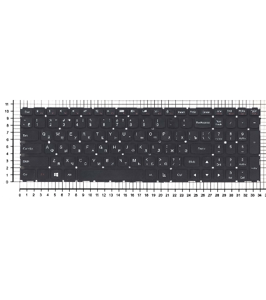 Клавиатура для ноутбука Lenovo Yoga 500-15, черная