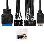 Компьютерный корпус Minitower ExeGate BAA-308UC-UNS500 (mATX, БП UNS500 с вент. 12см, 1хUSB/1хUSB 3.0/1хTypeC, HD Audio, черный), фото5