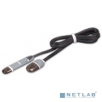Кабель RITMIX Кабель 2в1 MicroUSB+Lightning 8pin-USB для синхронизации/зарядки, 1м черный (RCC-200), фото3