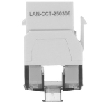 Модуль LANMASTER LAN-OK45U5E/180R-WH информ. KeystoneRJ45 cat.5e белый, фото 1