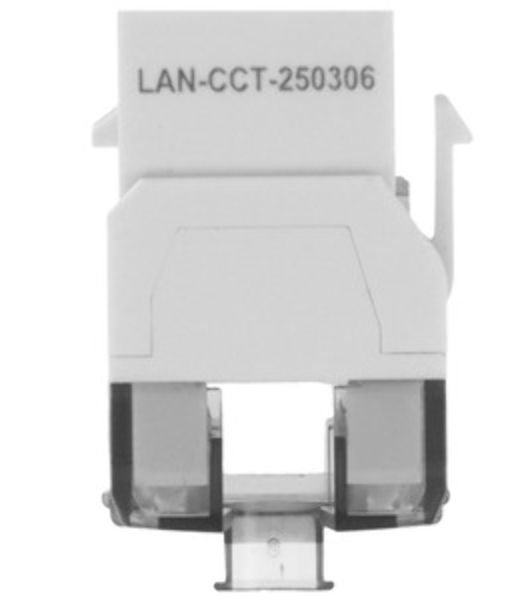 Модуль LANMASTER LAN-OK45U5E/180R-WH информ. KeystoneRJ45 cat.5e белый