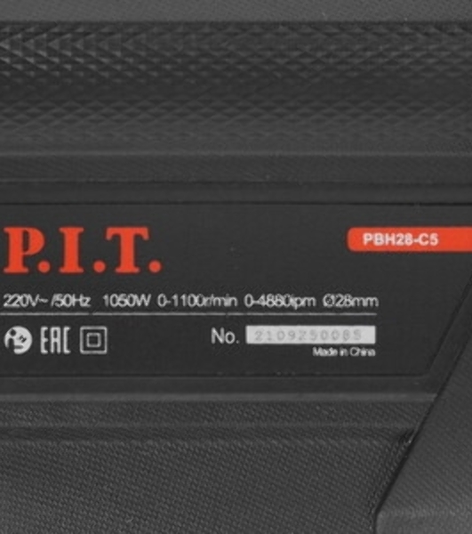 Перфоратор P.I.T. PBH28-C5 патрон:SDS-plus уд.:3.2Дж 1050Вт черный (кейс в комплекте)