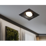 Встраиваемый поворотный точечный светильник Ambrella light TN102744 BK черный IP20 GU5.3 95*95*25, фото3