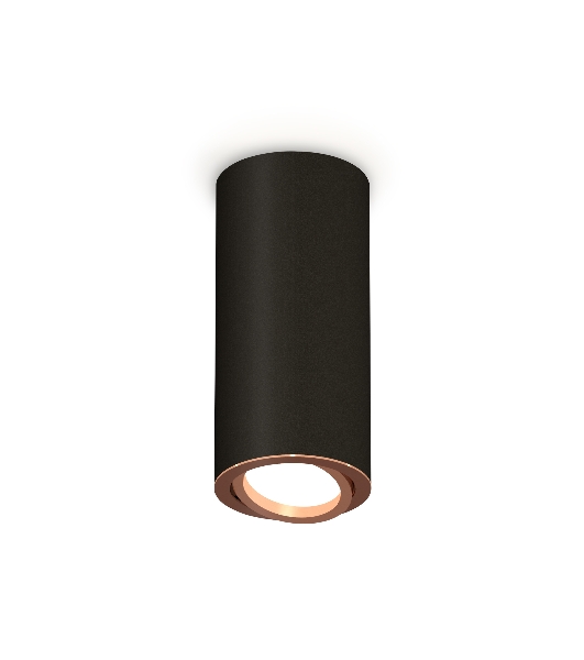 Светильник Ambrella Light XS7443005 SBK/PPG черный песок/золото розовое полированное MR16 GU5.3 (C7443, N7005)