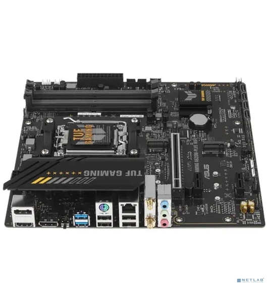 Материнская плата ASUS TUF GAMING A620M-PLUS WIFI, AM5, AMD A620, 4xDDR5, 4xSATA, 2xM.2, 1xPCIe 4.0 x16, 2xPCIe x1, 2xDP, 1xHDMI, 1x 2.5Gb LAN, 4xUSB-A 2.0, 2xUSB-A 3.2 Gen 1, 3x3.5 мм, 7.1, mATX