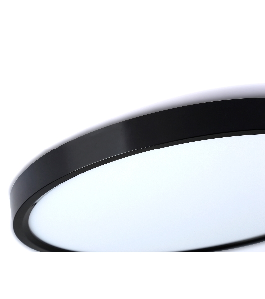 Потолочный светодиодный светильник Ambrella light FZ3050 BK черный IP44 24W+10W 6400+6400К D300*40 (Без ПДУ)