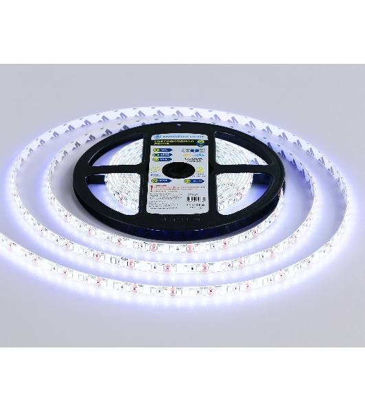 Светодиодная лента Ambrella light GS1203 2835 120Led/ 9.6W m/ 12V IP65 6500K/ 5000*8*2.27mm (2 конт.)