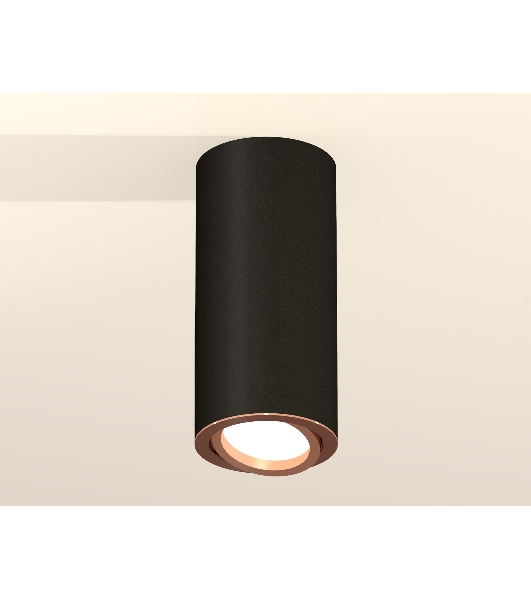 Светильник Ambrella Light XS7443005 SBK/PPG черный песок/золото розовое полированное MR16 GU5.3 (C7443, N7005)
