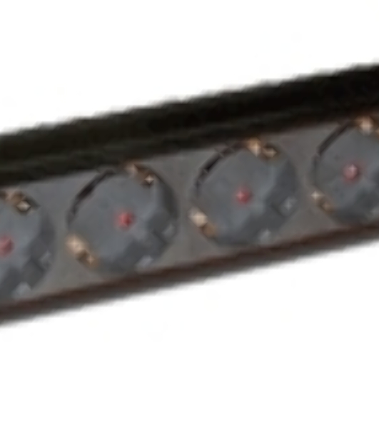 Блок розеток 19' 8 шт., 10A 250V, без шнура питания