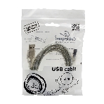 Кабель Cablexpert USB2.0 Pro, AM/BM, 2м, экран, 2 феррит.кольца, прозрачный (CCF-USB2-AMBM-TR-2M), фото4
