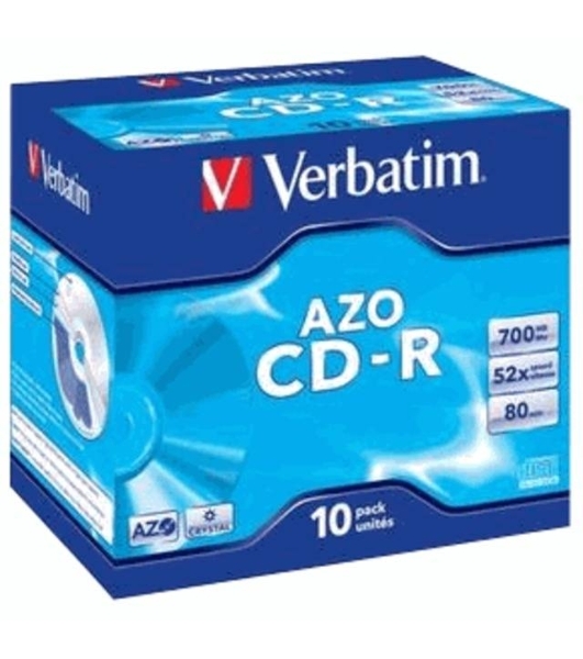 Диск CD-R Verbatim 700Mb 52x Jewel case (10шт) (43327)