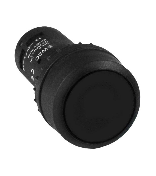 Кнопка SW2C-11 возвратная черная NO+NC EKF sw2c-11s EKF