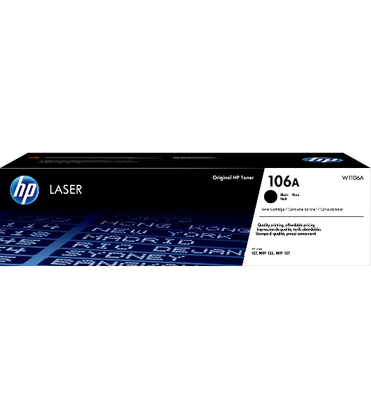 Картридж лазерный HP W1106A (HP 106A) черный для HP Laser 107/135/137 1000 страниц.