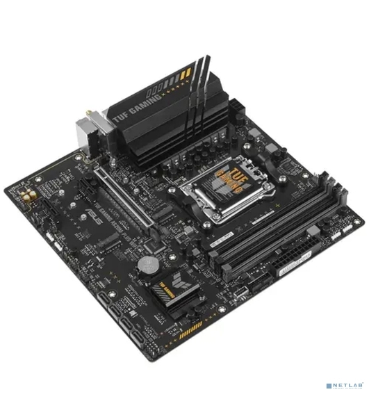 Материнская плата ASUS TUF GAMING A620M-PLUS WIFI, AM5, AMD A620, 4xDDR5, 4xSATA, 2xM.2, 1xPCIe 4.0 x16, 2xPCIe x1, 2xDP, 1xHDMI, 1x 2.5Gb LAN, 4xUSB-A 2.0, 2xUSB-A 3.2 Gen 1, 3x3.5 мм, 7.1, mATX