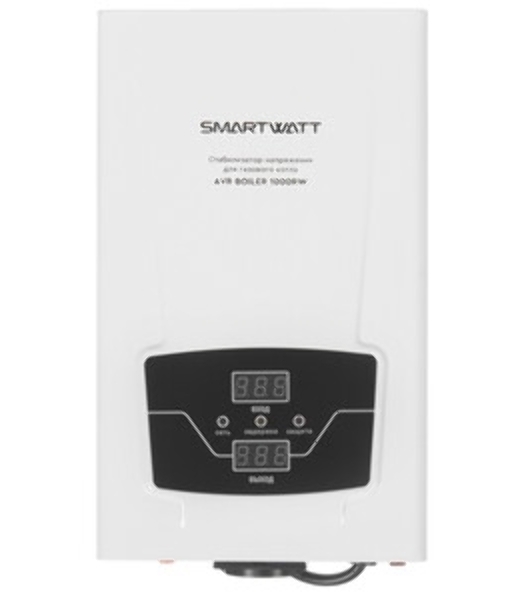 Стабилизатор напряжения для газового котла SMARTWATT AVR BOILER 1000RW (140W - 260W, 1000VA, 1 кВт, 50 Гц, розеток - 1,
