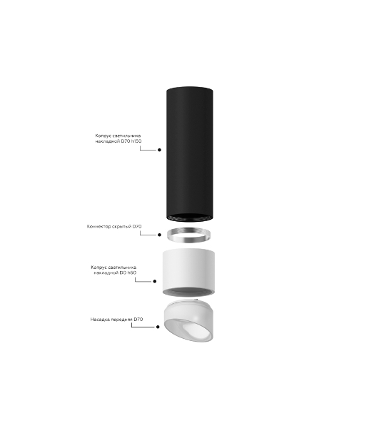 Корпус светильника C7423 SGR серый песок D70*H80mm MR16 GU5.3
