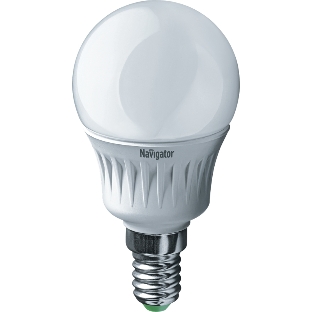 Лампа светодиодная Navigator NLL-P-G45-5-230-2.7K-E14 5Вт шар 2700К теплый белый E14 330лм 220-240В