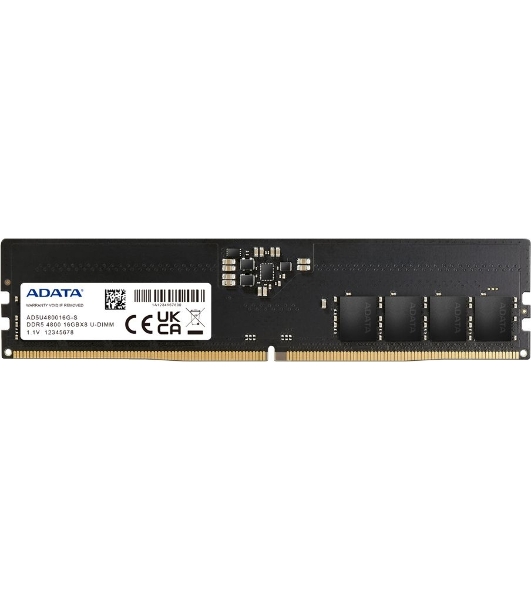 Оперативная память ADATA, DDR5, 16GB (1x16GB), 4800MHz, CL40, UDIMM