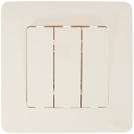 Systeme Electric Blanca внутр Беж Выключатель 3-клавишный (cх.1+1+1), 10А, 250B, фото3