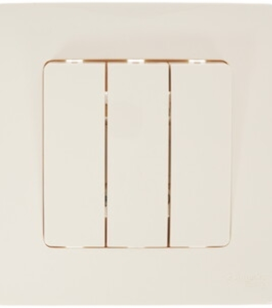 Systeme Electric Blanca внутр Беж Выключатель 3-клавишный (cх.1+1+1), 10А, 250B