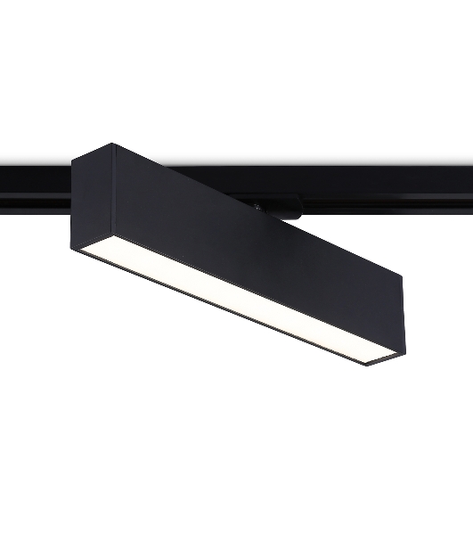 Трековый однофазный светильник Ambrella light GL6767 BK черный LED 12W 4200K 300*22*48