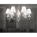Люстра Ambrella light LH71003/7 BN/WH никель/белый E14*7 max 40W D820*1130, фото2
