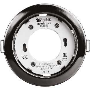 Светильник Navigator NGX-R1-005-GX53 IP20 черный хром