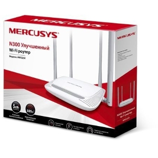 Беспроводный маршрутизатор Mercusys MW325R, 300 Мбит/с,4 порта 100 Мбит/с, 4 фиксированных антенны