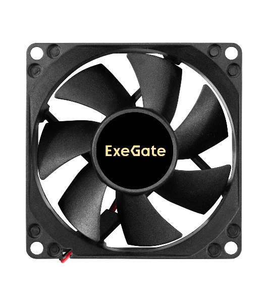 Вентилятор 12В DC ExeGate ExtraPower EP08025H2P (80x80x25 мм, Hydraulic bearing (гидродинамический), 2pin, 2800RPM, 24dBA)