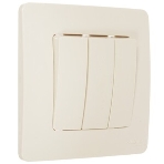 Systeme Electric Blanca внутр Беж Выключатель 3-клавишный (cх.1+1+1), 10А, 250B, фото 1