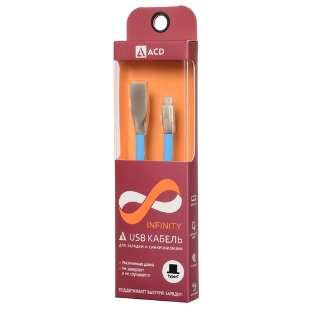 Кабель USB ACD-Infinity Type-C ~ USB-A TPE, 1.2м, синий