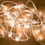 Гирлянда Neon-night LED Galaxy Bulb String 10м, белый каучук, 30 лампx6 LED белый, влагостойкая IP65, фото 1