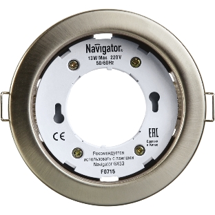 Светильник Navigator NGX-R1-004-GX53 IP20 сатин/хром