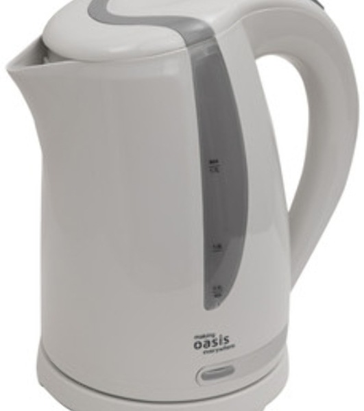 Чайник электрический Oasis K-2PW 1.7 л, 2200 Вт, белый корпус: пластик